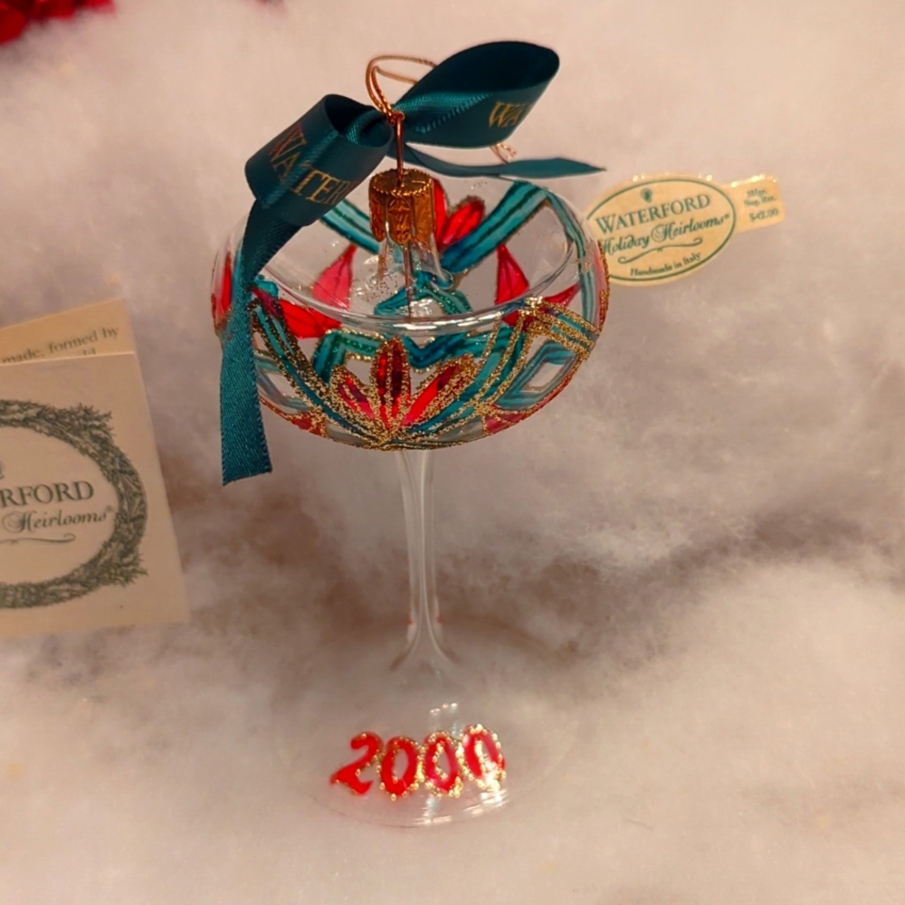 Waterford Holiday Heirloom ornament New Year's Eve 2000
